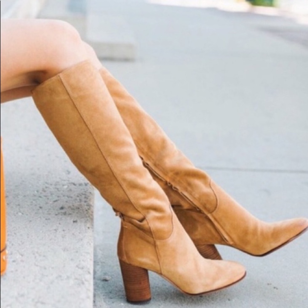 Sam Edelman Camellia Tall Leather Boot Camel Size 6.5